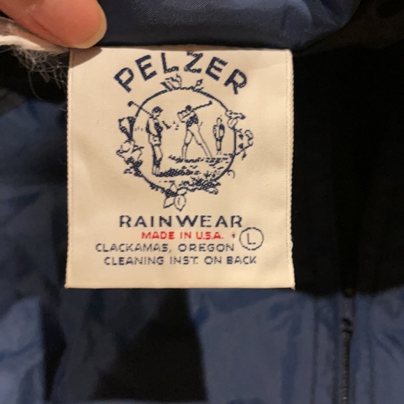 Vintage Pelzer Gore-Tex Rain Jacket Blue Full Zip Vented Made in USA-Large - Picture 9 of 12
